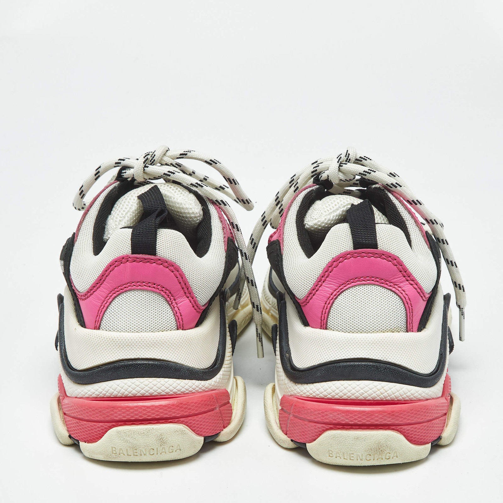 Balenciaga Multicolor Leather and Mesh Triple S Sneakers Size 35 image 5