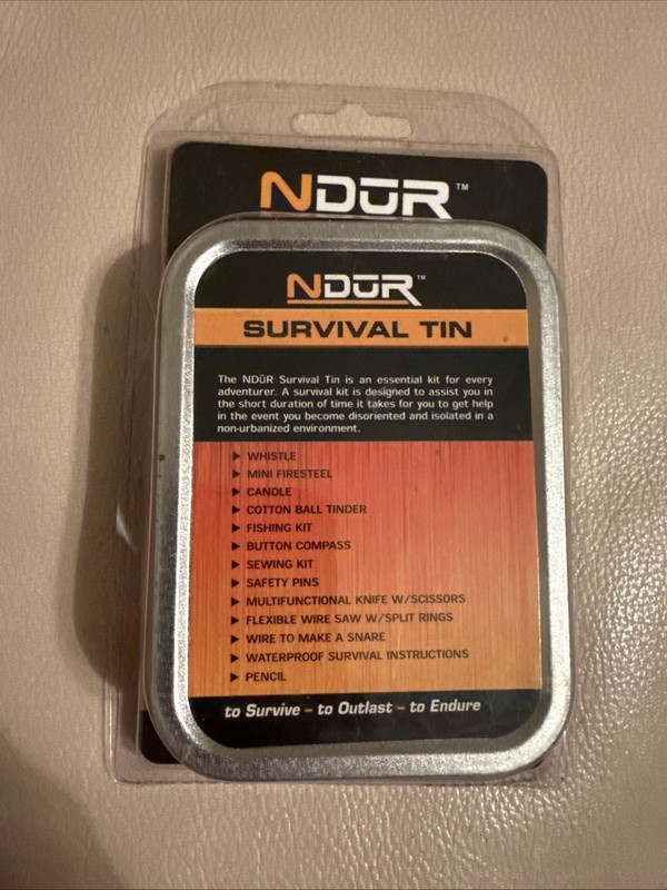 Vintage NDUR Survival Tin