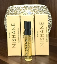 LOT OF 3 Nishane MANA 0.07 oz 2 ml Extrait De Parfum Spray Boxed Sample Vial