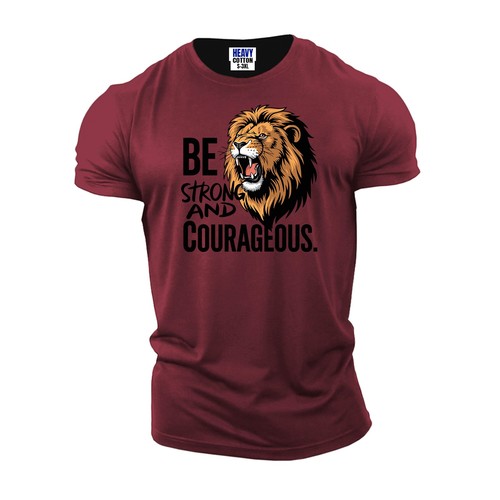 Men's Angry Lion Strong Gym Workout Short Sleeve T-Shirt USA Graphic Gift Tee - Picture 5 of 12