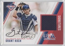 2018 USA Baseball Stars & Stripes and Material Signatures Grant Koch Auto 0o9