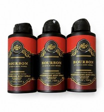 Bath Body Works Men s Body Spray Bourbon Pack of 3 Brand New