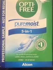 Exp 2027 OPTI-FREE Pure Moist 5-in-1 Multi-Purpose Solution  2oz Brand New!