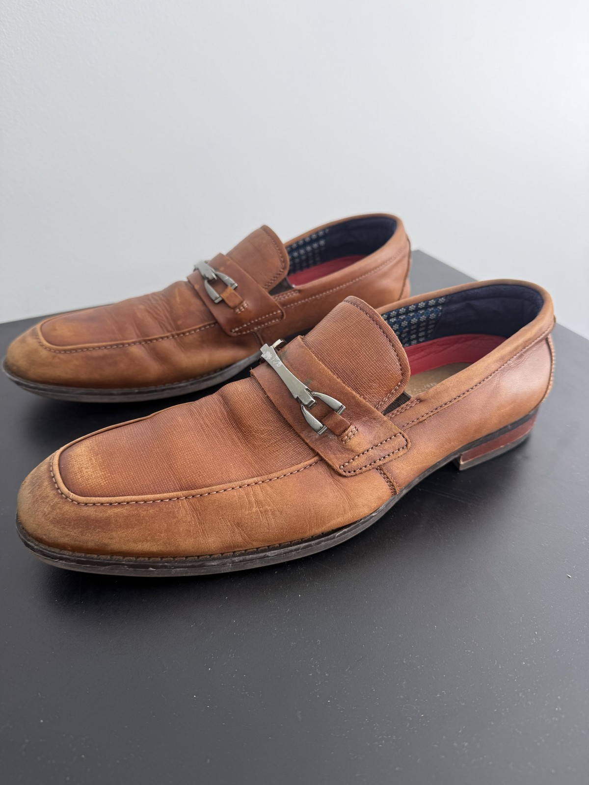 Mocasines Stacy Adams Kaylor Bit Talla 8M (Hombre) Zapatos Sin Cordones Coñac