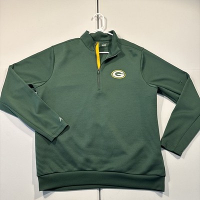 UEC Men's Large Antigua NFL Green Bay Packers Pullover 1/4 Zip