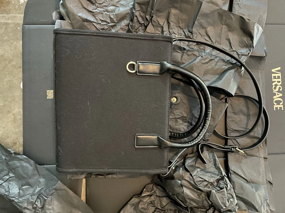 Black Versace Canvas Tote Bag Small - Image 2 of 4