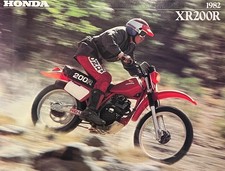1982 Honda XR200R 4-page sales brochure-literature Vintage XR 200 NOS