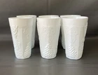 New ListingSet Of 6 VTG Indiana Milk Glass Colony Harvest Grape 16oz Tumblers Glasses