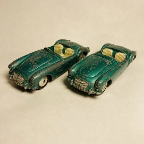 Corgi Toys  #302 MGA Sports Car Job Lot x 2 - Original Vintage (ref10)