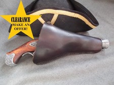 Pirate sailor costume leather holster for flintlock pistol reproduction