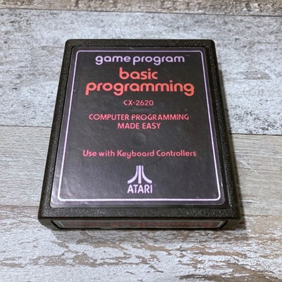 Atari 2600 Basic Programming Vintage Game Cartridge Only CX-2620 Red Text Label
