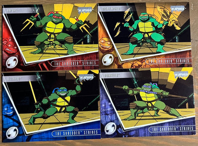 TEENAGE MUTANT NINJA TURTLES FLEER CARDS 2003 THE SHREDDER STRIKES 4 CARD LOT