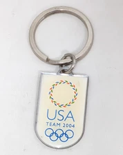 Vintage 2004 Aminco Athens Greece Summer Olympics USA Team Advertising Keychain