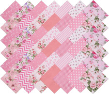 Pink Charm Packs for Quilting 5 Inch - 5X5 Charm Squares Precut Quilting Fabric
