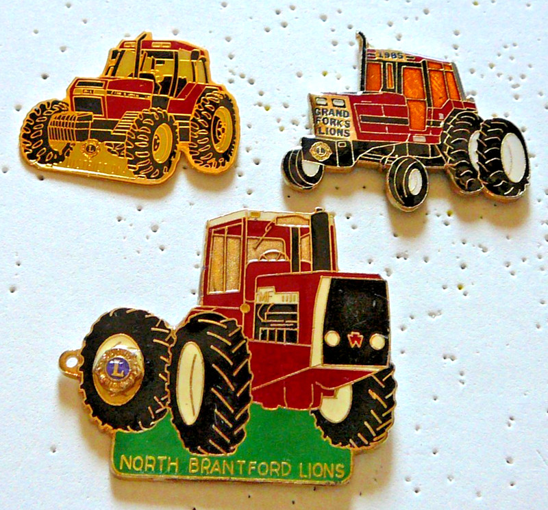 Lions Club Pins - TRACTORS from CANADA, IOWA AND NORTH DAKOTA