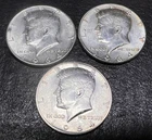 Lot of 3 Silver 1964 Kennedy Half Dollar .50 Coins 90% Silver