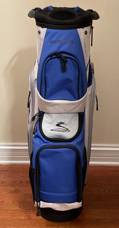 ⭐️ NEW 2024 COBRA FLY XL 14-WAY GOLF CART BAG (BLUE & WHITE) W/RAIN COVER - Image 3 of 4