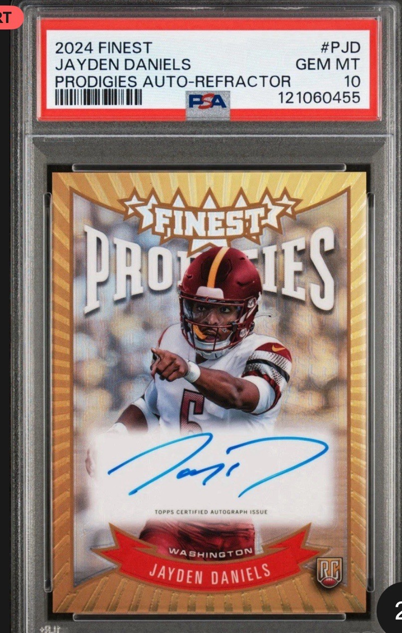 Jayden Daniels Topps Finest Prodigies Autographs #PJD Red Refractor