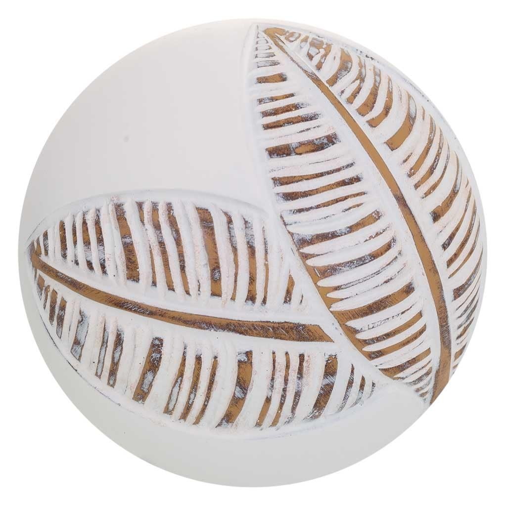 Bola decoracion de poliresina blanco (p1u)