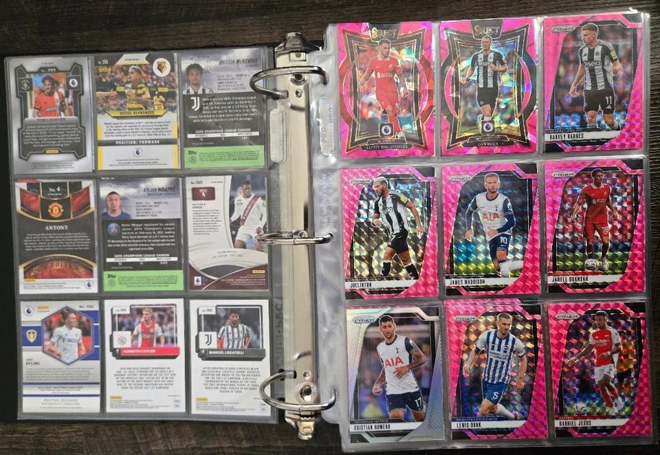 Lote de 360 carpetas de fútbol Prizm refractor hielo agrietado reactivo estrellas veterinarios Foto 3 de 4