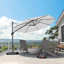 11Feet Patio Umbrella Outdoor Cantilever Round Umbrella Aluminum Offset Umbrella