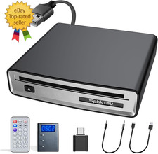 Portable CD Player for Car,Truck External Car CD Player, USB or AUX Connection,A