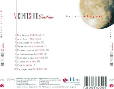 VICENTE ''SORDERO'' SOTO - ESTAR ALEGRE * NEW CD