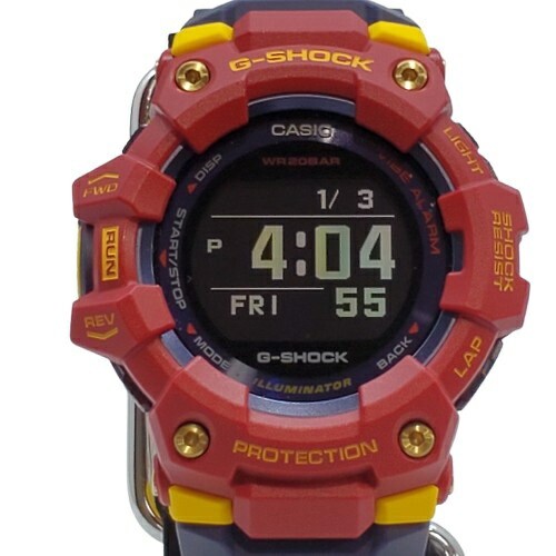 美品】カシオG-SHOCK/GーSQUAD/GBDー100BARー4JR CASIO G-SHOCK GBD-100BAR-4JR G-SQUAD FC Barcelona Collab Red