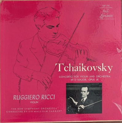 Ricci/Tchaikovsky Violin Concerto/ The New Symphony Orchestra/Sargent/NM/VG+