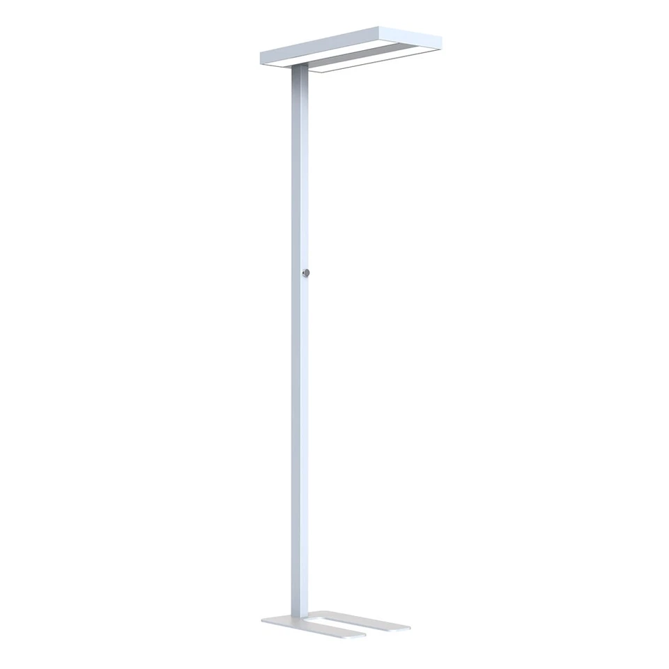 LED Stehleuchte Silber Up & Down 2 x 40W 8800lm 4000K Büro Stehlampe dimmbar - Bild 1 von 4