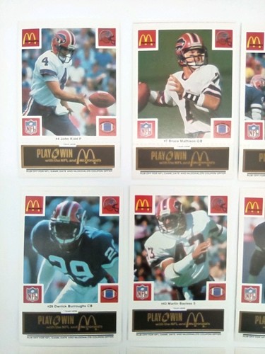 1986 McDonald’s Buffalo Bills Complete Set 24 Black UNSCRATCHED Reed Smith RC - Bild 3 von 22