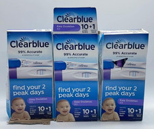 3PK Clearblue Easy Ovulation 10 Ovulation 1 Pregnancy Test Each EXP 12/26