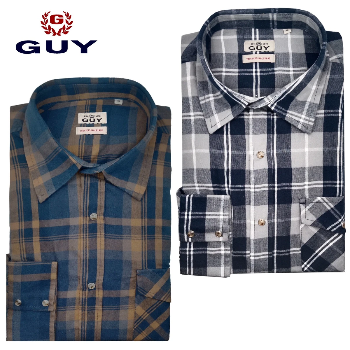 Camicia Uomo Maniche Lunghe Cotone Verde Check - Casual, Lavoro, Ufficio, Matrimonio - Taglia P3