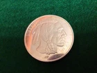 One Troy Ounce .999 Fine Silver Buffalo Round Indian You Grade #21