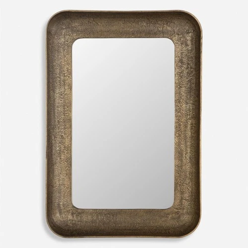 Uttermost 07087 Alvaro 42.5 X 29.5 inch Plated Antique Brass Mirror - Picture 1 of 6