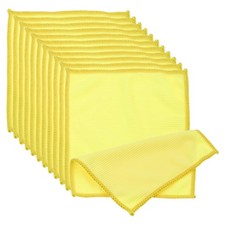 12 Pcs 5.91" x 5.91" Glasses Cleaning Cloth Microfiber Eyeglasses Cloth Yellow