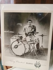FOTO PROMO 8X10 VINTAGE LUDWIG ANNI '40 RAY BAUDUC DRUM ENDORSER ORIGINALE - BELLA!
