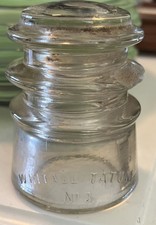 Whitall Tatum Co Insulator no 3 Made In USA Clear