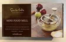 Sur La Table Mini Stainless Steel Food Mill Soup Sauce Baby Puree Strain Sealed