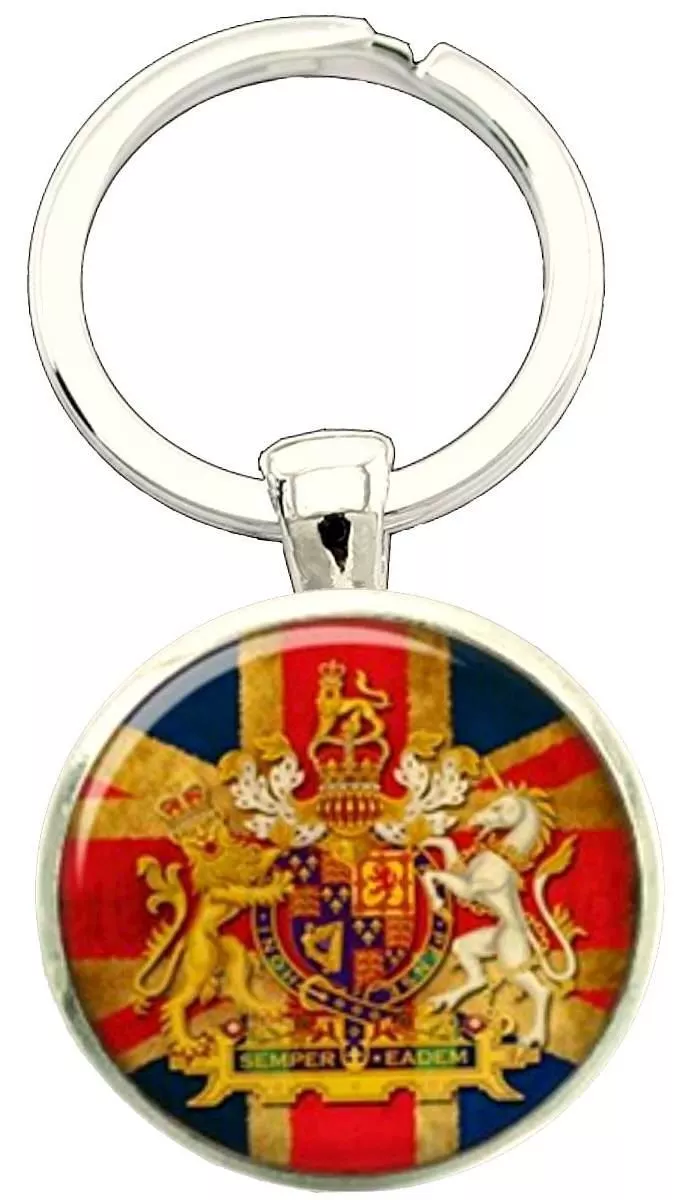 Bassin and Brown Mens Vintage British Union Jack Flag Key Ring - Red/White/Blue