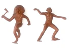 2 Vintage 1964 Marx 5-6” Native American Indian Plastic Action Figures - 1960s