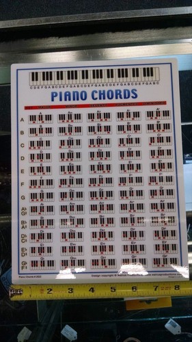 Las mejores notas de teclado laminadas de tabla de acordes de piano para principiantes 8,5 x 11 2523 - Imagen 3 de 4