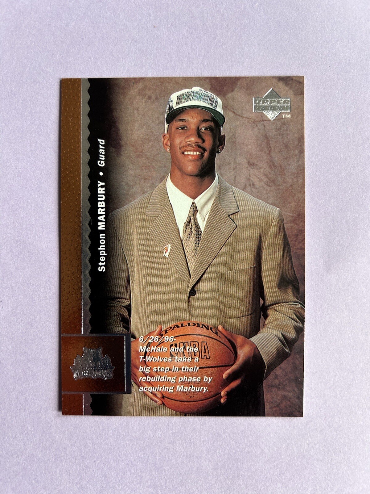1996-97 Upper Deck #74 Stephon Marbury RC Rookie Minnesota Timberwolves