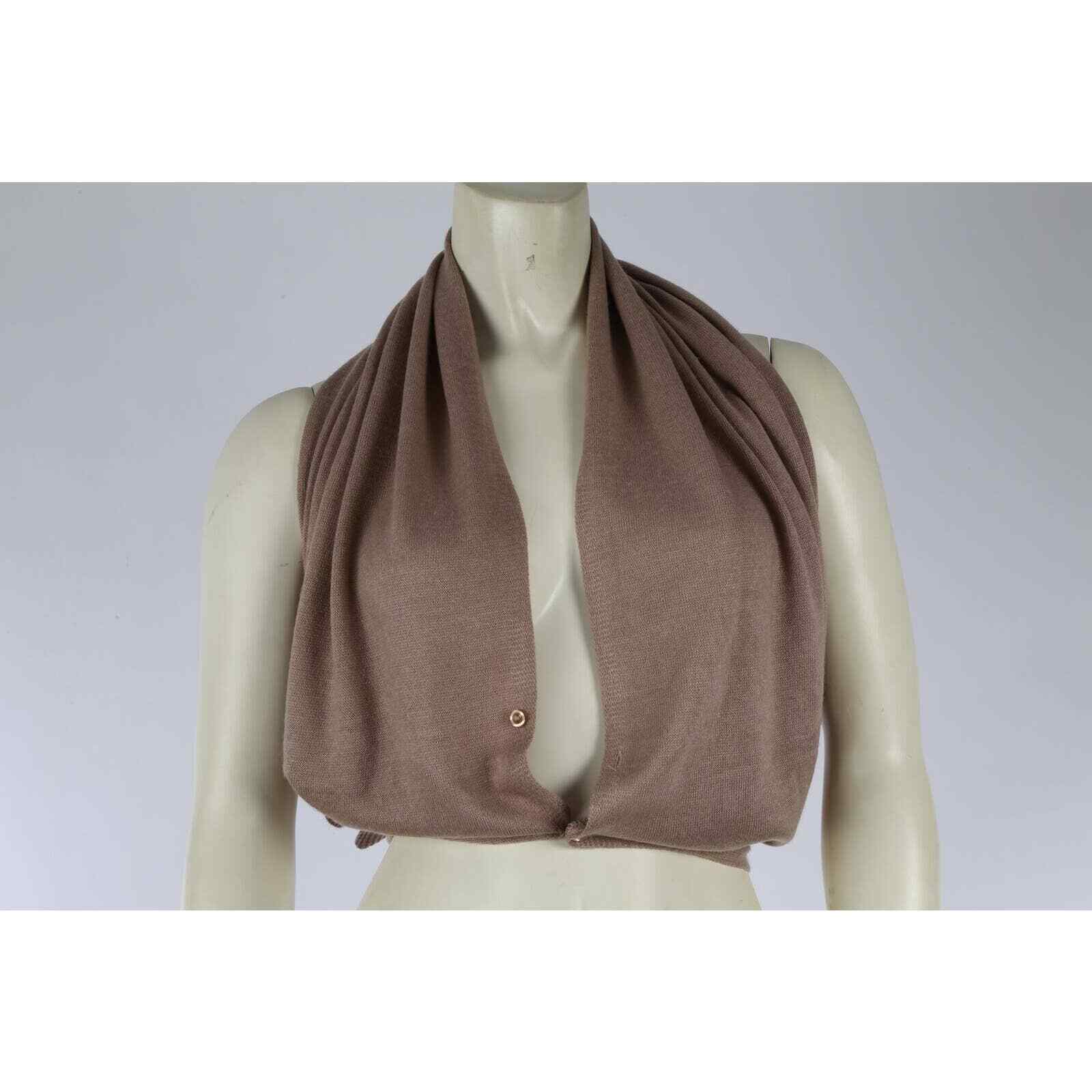 Light Brown Button Down Short Backless Cardigan S… - image 5