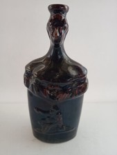 Treacleware Rockingham Glazed Spirit  Reform Flask Queen Victoria,19th C,23 Cm