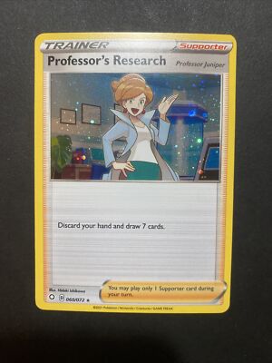 Pokemon Shining Fates Professor's Research Juniper 060/072 Cosmos Holo Rare NM 
