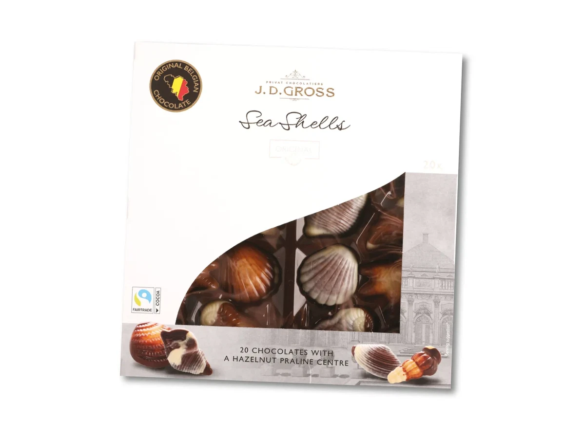 Belgian chocolate deals seashells