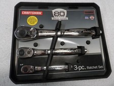Craftsman 14 38 12 Thin Profile Ratchet 80 Years Set Nos Usa - Part 44993