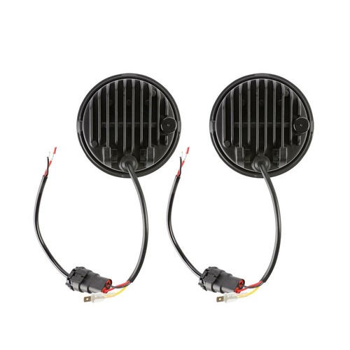 2x Chrome 4.5" LED Auxiliary Fog Light + Outer Cover Housing Bracket For Harley - Picture 12 of 12