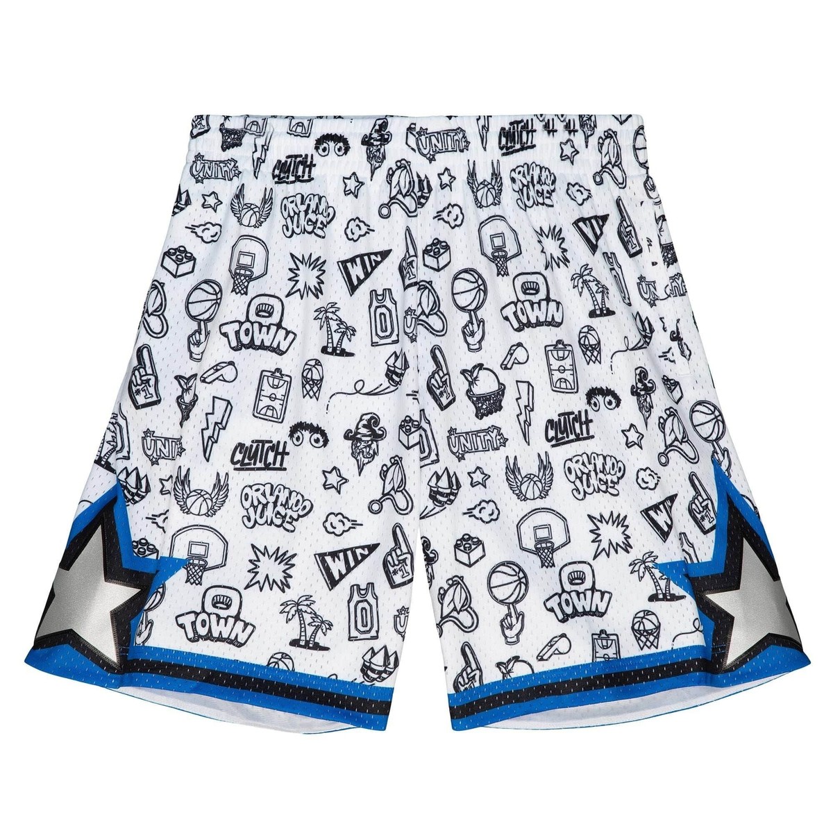 MITCHELL NESS NBA DOODLE SWINGMAN SHORTS ORLANDO MAGIC 1994